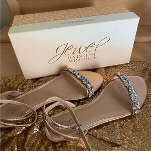 Jewel by Badgley Mischka bridal sandals